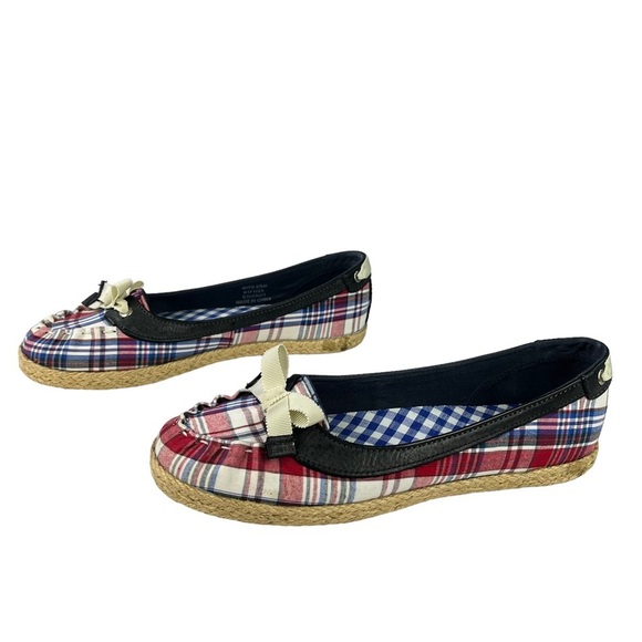 Sperry Plaid Bow Slip On Espadrilles Womens Size 8.5 - Picture 3 of 11